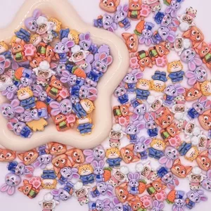 Zootropolis DIY Ốp Lưng Quyến Rũ Phụ Kiện Zootopia Tóc Điện Thoại Kẹp 2cm Hoạt Hình Động Vật Móc Khóa Trang Trí Nhựa