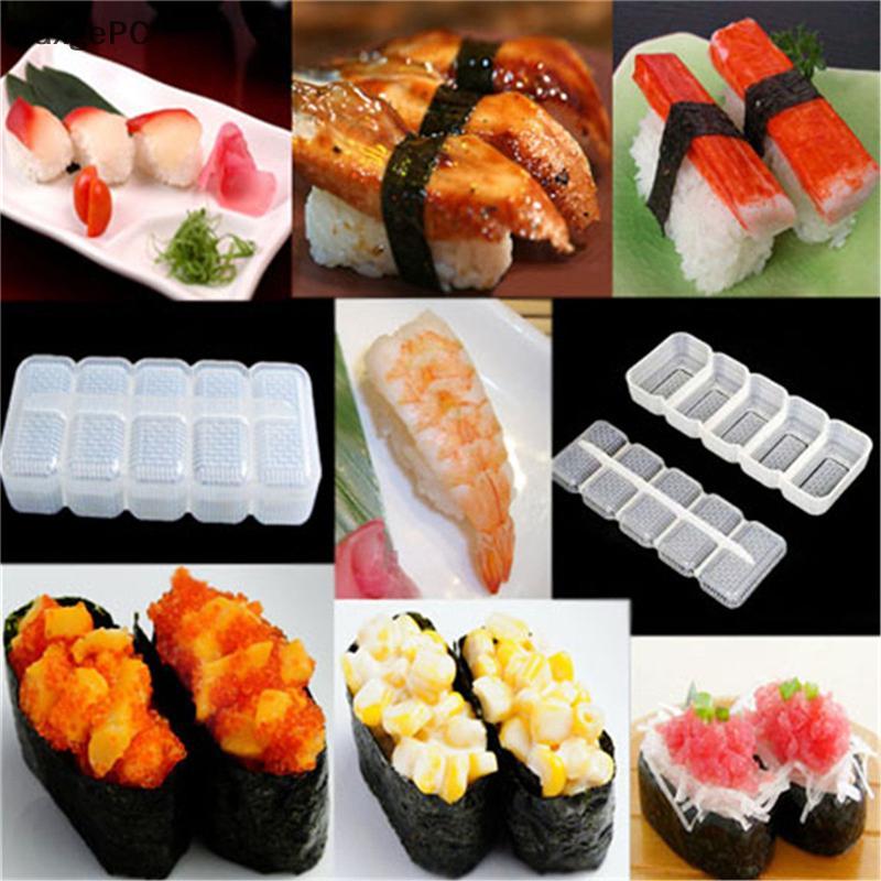 COD Nhật Bản Nigiri Sushi khuôn cơm bóng 5 cuộn nhà sản xuất không dính Báo Chí Bento công cụ mới