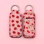 Yoo Portable Strawberry Cherry Lip Balm Case Móc khóa được làm từ Neoprene chống thấm nước để đi lại hàng ngày và kích hoạt mua sắm