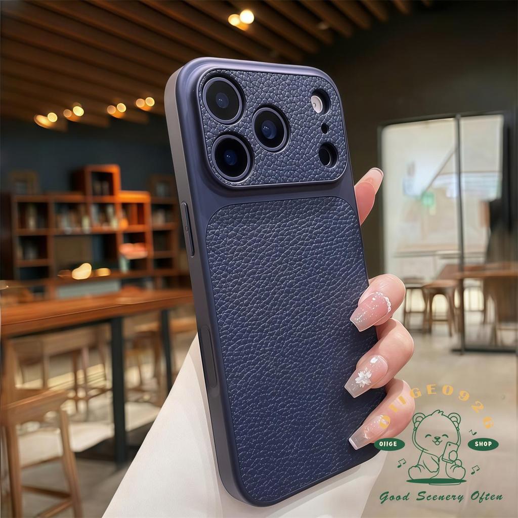 【 Ốp lưng iPhone17 】 Da da cảm giác cửa sổ lớn Vỏ điện thoại iphone17 Pro Max 16 15 14 13 12 cho vỏ iPhone Vỏ mềm silicon TPU chống sốc