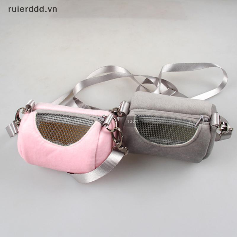 # ruierddd # Túi đựng Hamster Túi đeo chéo Thiết kế xi lanh Thiết kế nhà thực tế Du lịch Sóc di động Lưới có thể nhìn thấy Lồng thú cưng.