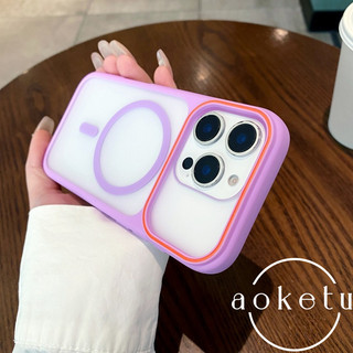 Ốp điện thoại từ tính tương phản cửa sổ lớn Phantom thích hợp cho iPhone 13 14 15 16 17 Pro Max mờ bán trong suốt bao gồm chống rơi