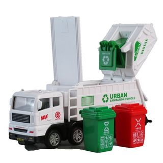 Vệ Sinh Quán Tính Rác Xe Tải Trẻ Em Nắp Mở Thùng Rác Mô Hình Bé Trai Thành Phố Vệ Sinh Vận Chuyển Đồ Chơi Ô Tô