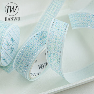JIANWU Màu Gạch Bộ Sưu Tập Series Vintage Gird Phong Cảnh Chất Liệu Cắt Dán Thêu Sò Washi Băng Sáng Tạo Tạp Chí Văn Phòng Phẩm