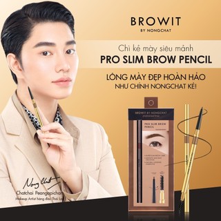 Chì Kẻ Mày Siêu Mảnh Browit Đầu Bút Siêu Mềm Lâu Trôi Lông Mày Sắc Nét Pro Slim Brow Pencil 0.06g