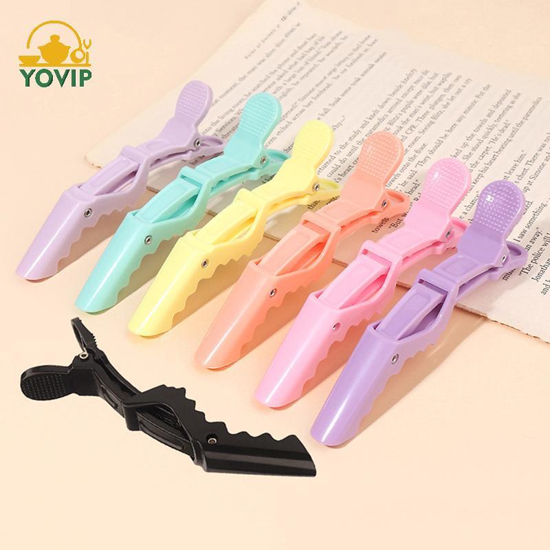 YOVIP 6 Cái Kẹp Tóc Cá Sấu Nhựa, Kẹp Làm Tóc, Vuốt Tóc, Thợ Cắt Tóc Chuyên Nghiệp, Kẹp Tóc Tạo Kiểu Salon, Phụ Kiện Tóc VN