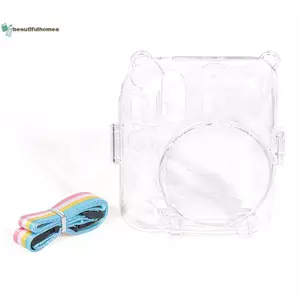 BeautifulHomeA 1 Hộp Đựng Máy Ảnh Pha Lê Sáng Bóng Cho Instax Mini 12 Trong Suốt Lấp Lánh Bao Túi Có Dây Đeo Cho Instax Mini 12 VN