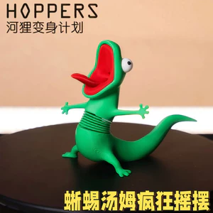 Hầu hết lời khen ngợi Kế hoạch biến hình hải ly Lizard Sáng tạo 3D In hình thằn lằn xanh dễ thương TOM Trang trí máy tính để bàn sáng tạo Quà tặng TOM