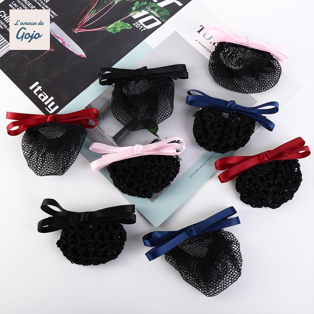 GOJO Bun Snood thanh lịch ngọt ngào dành cho y tá với lưới tóc và kẹp - Phù hợp làm tóc đuôi ngựa hoặc búi