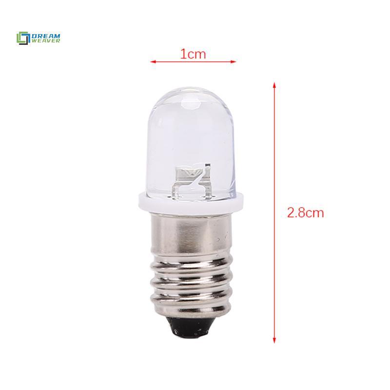 Bóng LED E10 3V 4.5V DC, 5 bóng/bộ, dùng cho đèn pin, báo hiệu, mới