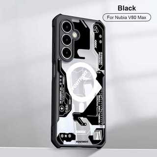 Ốp Điện Thoại Sang Trọng Cho Nubia V80 Max Vỏ Chống Sốc Nubia V80 V70 Max Pro Thiết Kế Túi Khí Chống Trầy Xước Họa Tiết Acrylic Cứng Vỏ B01