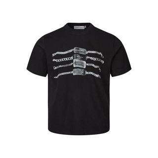 Áo thun cotton hạng nặng phong cách đường phố Mỹ