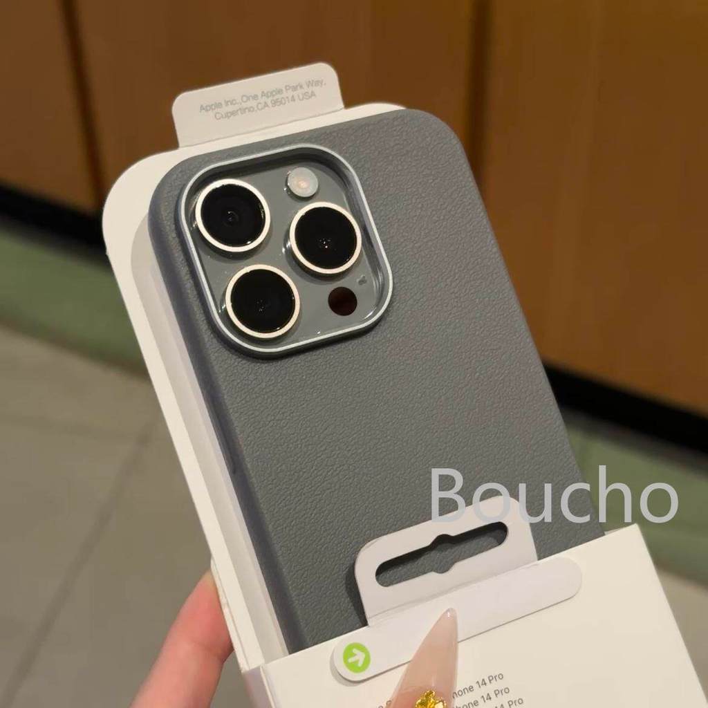 Kết cấu da sang trọng cho iphone 17 16e 16 15 14 13 12 11 Pro Max ốp lưng bảo vệ chống rơi màu trơn