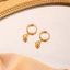 Vòng cổ và bộ bông tai hạt tròn mạ vàng 18K style tối giản dành cho nữ