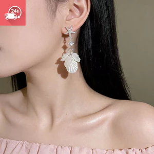 Trang sức thời trang Hàn Quốc - Bông tai nữ zircon hình sao biển, đơn giản nhưng cá tính