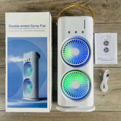 Quạt Điều Hòa Phun Sương Tích Điện 2 Tầng , Quạt Phun Sương Có Đèn Led tvh