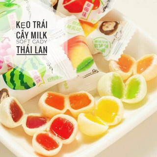 [GÓI 300Gr] Kẹo dẻo Thái Lan vỏ sữa mềm nhân trái cây Milk Soft Candy