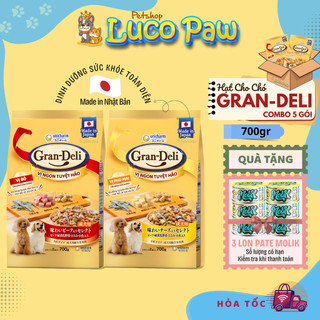 Hạt Cho Chó GRAN DELI Gói 700G Vị Phô Mai Và Bò