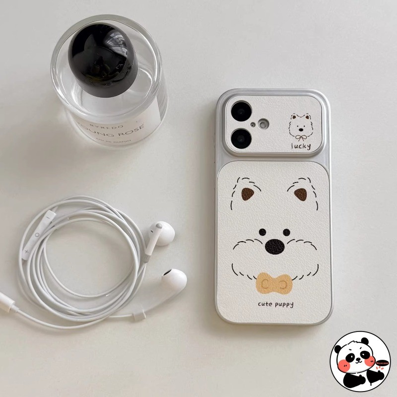 Ốp Điện Thoại Da Chó Con Dễ Thương Cho OnePlus 15 13R 13 12 12R 11 Pro 11R ACE 6 5 Racing Ultra 3 3V 2 2V Pro 5G 4G Vỏ Sang Trọng Bạc Phong Cách Hoạt Hình Chó Vỏ Mềm