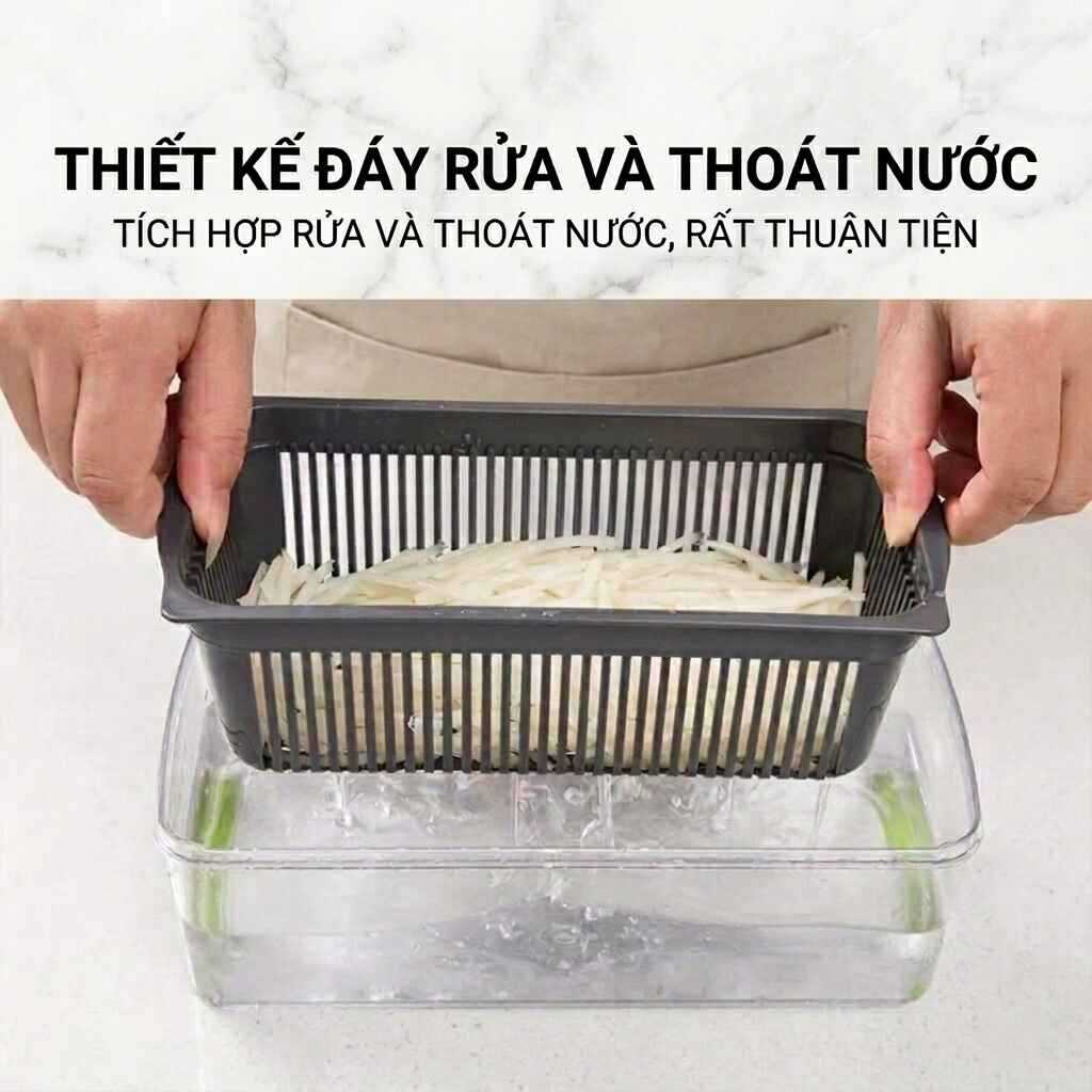Bộ Dụng Cụ Cắt Thái Nạo Rau Củ Đa Năng 12 Món Kèm Hộp Đựng Tiện Lợi Dụng Cụ Nhà Bếp Cao Cấp