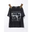 Bán Chạy Áo Thun Tay Ngắn Phong Cách Punk Vintage In Chữ Thập 0410