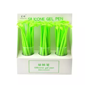 Hoạt Hình Cỏ Ba Lá Hoa Hướng Dương Silicone Bút Gel Sáng Tạo Lá Lắc Bút Gel Hình Hoa Chữ Ký Bút ZPZP