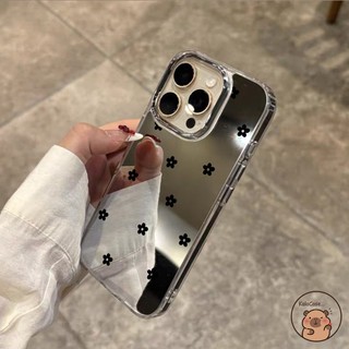 Dành Cho Moto G22 E32 G75 G15 Power G05 G04S E15 S50 E22 E22i E20 E13 E7 Edge 60 50 Fusion 40 Neo Pro Vỏ Điện Thoại Gương Trang Điểm Dễ Thương Đơn Giản Mạ Hoa Đen Vỏ Sang Trọng