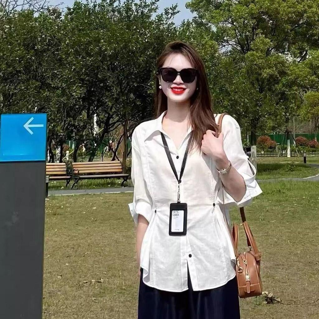 Áo sơ mi móc mỏng màu trắng - Thời trang hiện đại, sang trọng cho mùa hè