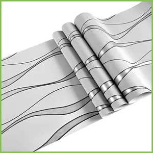 Giấy dán tường 3D Peel and Stick 3D Long lanh sóng sọc họa tiết Giấy tiếp xúc sóng cong Giấy dán tường cuộn gelhvn