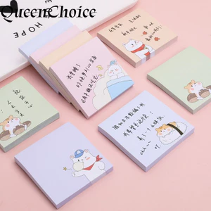 80 Tờ Dễ Thương Hamster Hàng Ngày Giấy Dán Ghi Chú Hoạt Hình Học Sinh Dính Ghi Nhớ Bài Ghi Chú