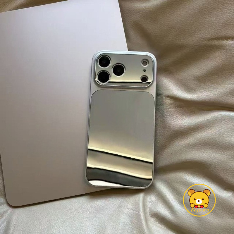 Ốp Điện Thoại Gương Bạc Cho Samsung Galaxy A56 A55 A54 A53 A52 A52S A36 A35 A34 A33 A32 A17 A16 A15 M15 F15 5G 4G Vỏ Sang Trọng Dễ Thương Chống Sốc Bảo Vệ Camera Vỏ Mềm