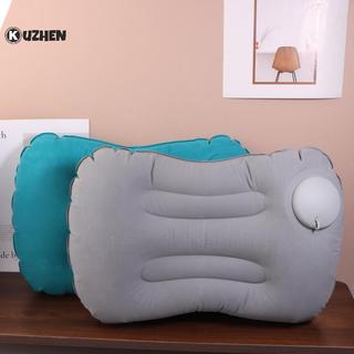 KUZHEN gối bơm hơi ngoài trời di động, nhẹ, mềm, hỗ trợ cổ và thắt lưng cho cắm trại, xe hơi