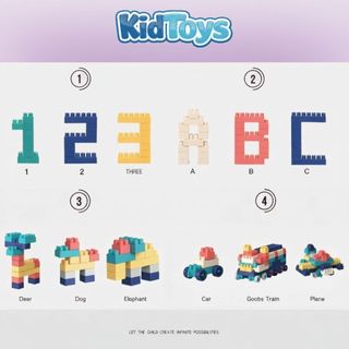 Hộp lắp ghép 520 chi tiết  KidToys – bộ xếp hình công viên giải trí phát triển tư duy cho bé