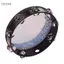 toyuvn YIWENG 10 inch bằng gỗ Radiant Tambourine Handbell Drum với hàng Jingles Shining Đồ chơi nhạc cụ gõ có đầu phản chiếu dành cho người lớn Trẻ em khiêu vũ Tiệc ca hát Hoa văn kính vỡ