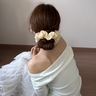 Kovoi / Mùa Xuân Mùa Hè Pháp Nhẹ Nhàng Chấm Bi Dây Buộc Tóc Voan Ánh Sáng Thoáng Khí Scrunchy Dây Buộc Tóc Nữ Ngọt Ngào Tươi Tóc Nữ