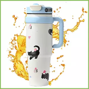 Chai Cách Nhiệt Chống Rò Rỉ 1000ml Cốc Có Tay Cầm Bình Nước Thể Thao Cho Cà Phê Đồ Uống Trường Học Bé Trai Bé Gái Nam gelhvn