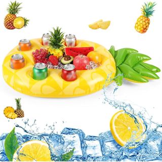 HQ2 - Bóng bơm hơi cho tiệc hồ bơi mùa hè, bộ khay và đế lót cốc QH1