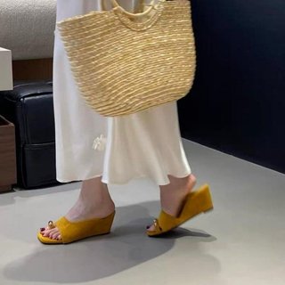 Giày Cao Gót Nữ Mũi Vuông Dày Gót Slip-On Thời Trang