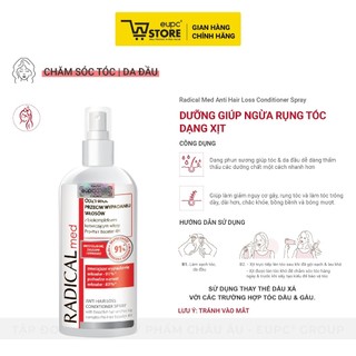 Combo Dầu Gội Giúp Giảm Rụng Tóc Radical Med 100ml Và Dưỡng Giúp Giảm Rụng Tóc Dạng Xịt Radical Med 200ml