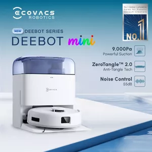Robot hút bụi lau nhà Ecovacs Deebot Mini - Lực hút 9000Pa - Dung lượng pin 3200mAh - Hoạt động 150 phút