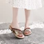 Mặc Phương Tây Đôi Phiên Bản Na Handmade Dép Nữ Mùa Hè Bên Ngoài Mặc Bohemian Thời Trang Tua Rua Phong Cách Dân Tộc Nêm Gót Cao Gót Giày Đi Biển HOKI