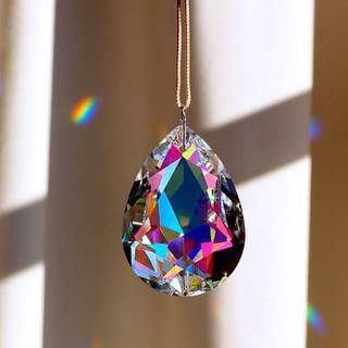 Any2Get5% Tắt Pha Lê Chuông Gió Lăng Kính Chống Nắng Bắt Handmade Trang Sức Sân Vườn Treo Mặt Dây Chuyền Cầu Vồng Chaser Trang Trí Cửa Sổ Trang Trí Sân Vườn