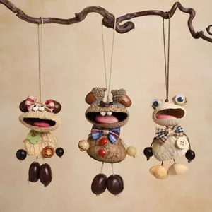 Stormy Handmade Hạt Vỏ Búp Bê Lục Lạc Đồ Trang Trí Niche Túi Dễ Thương Treo Móc Khóa Chuông Gió Treo 4.18