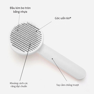 MiraLife Lược chải lông gỡ rối chó mèo + tách lông tự động khỏi lược