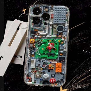 Khối xây dựng giống như trẻ em Vỏ bảo vệ trong suốt sáng tạo đơn giản Thích hợp cho iPhone 17promax / 16promax / 13 / 15pro / 12plus / 14 / 11pro / 14pro / 16plus / 15 / 17 / 14 Vỏ điện thoại chống va đập