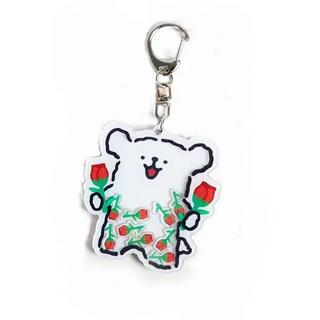 Shake Ball Line Puppy Keychain Hanger Cartoon Shake Football Key Ring Creative Rocking Tennis Lovers Flower Keychain