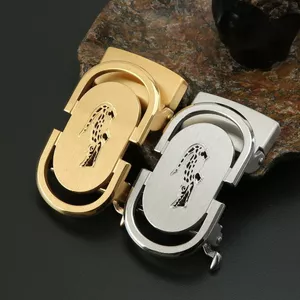 Khóa thép không gỉ 00516 / Chiều rộng bên trong 3,5cm / Thích hợp rộng 3,3-3,4cm có khe cắm thẻ / Đai vuông bằng thép không gỉ Khóa tự động dành cho nam doanh nhân thông thường D123