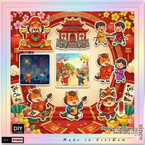 BỘ 100 STICKER NGỰA BÍNH NGỌ - MAY MẮN, TÀI LỘC - DECAL CHỐNG NƯỚC TRANG TRÍ CAO CẤP