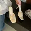 TT 2026 Mùa Hè Mũi Vuông Xếp Ly Sandal Nữ Khóa Kim Loại Dép xỏ ngón sang trọng