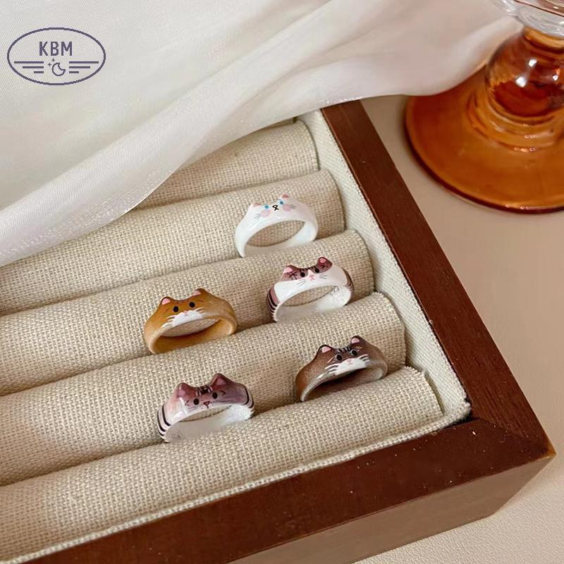 KBM Thời Trang Sáng Tạo Dễ Thương Thả Men Nhẫn Nữ Ngày Lễ Tình Nhân Quà Tặng Năm Mới FSSG